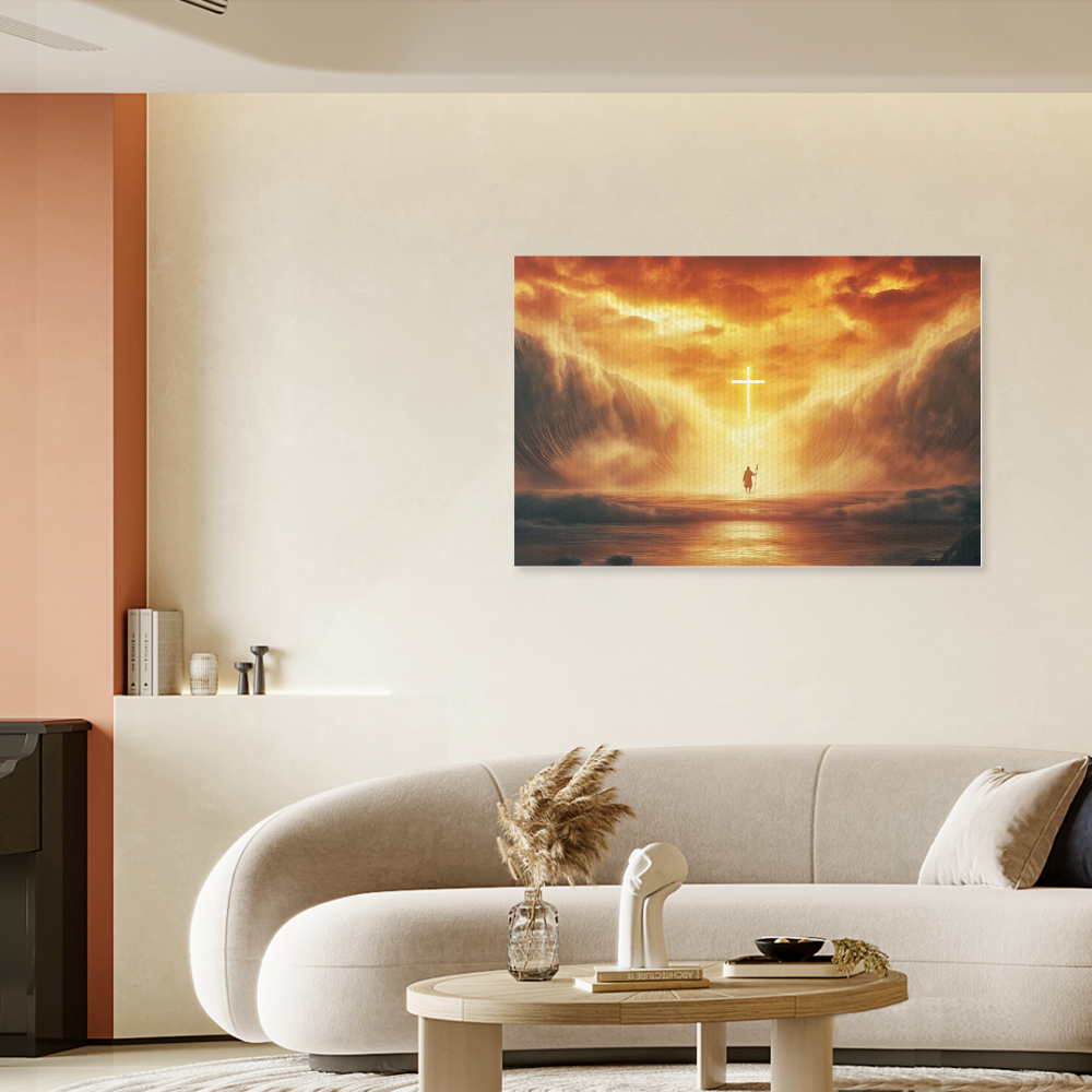 God's Powerful Works Creative Pattern,Single  Frameless Canvas Painting.