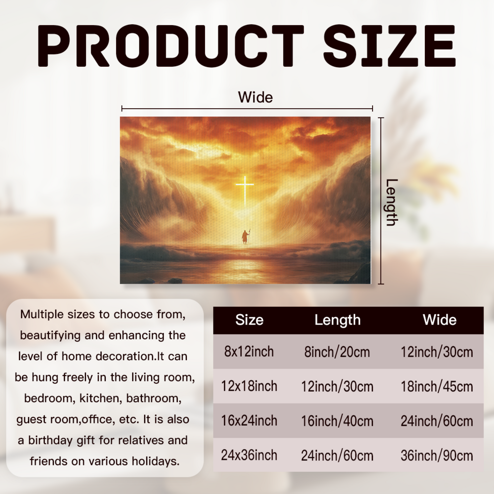 God's Powerful Works Creative Pattern,Single  Frameless Canvas Painting.