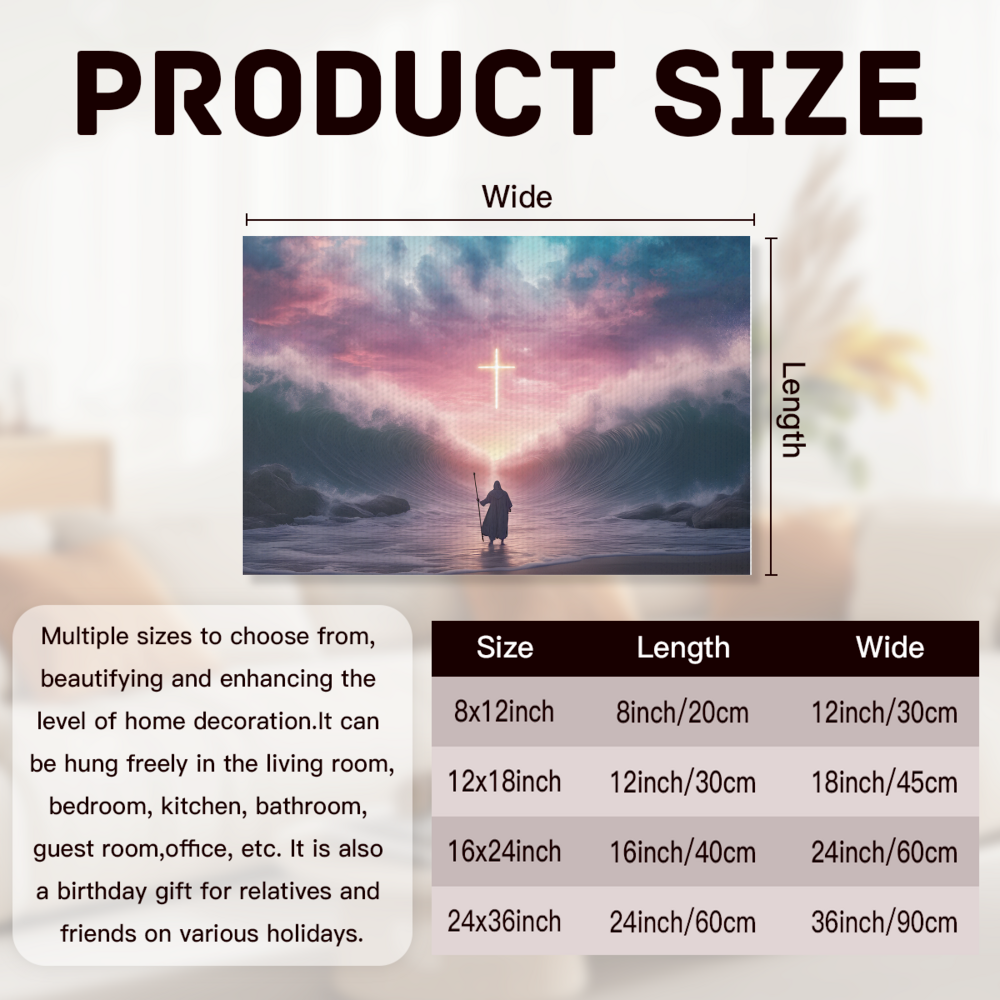 God's Bountiful Grace Creative Pattern,Single  Frameless Canvas Painting.