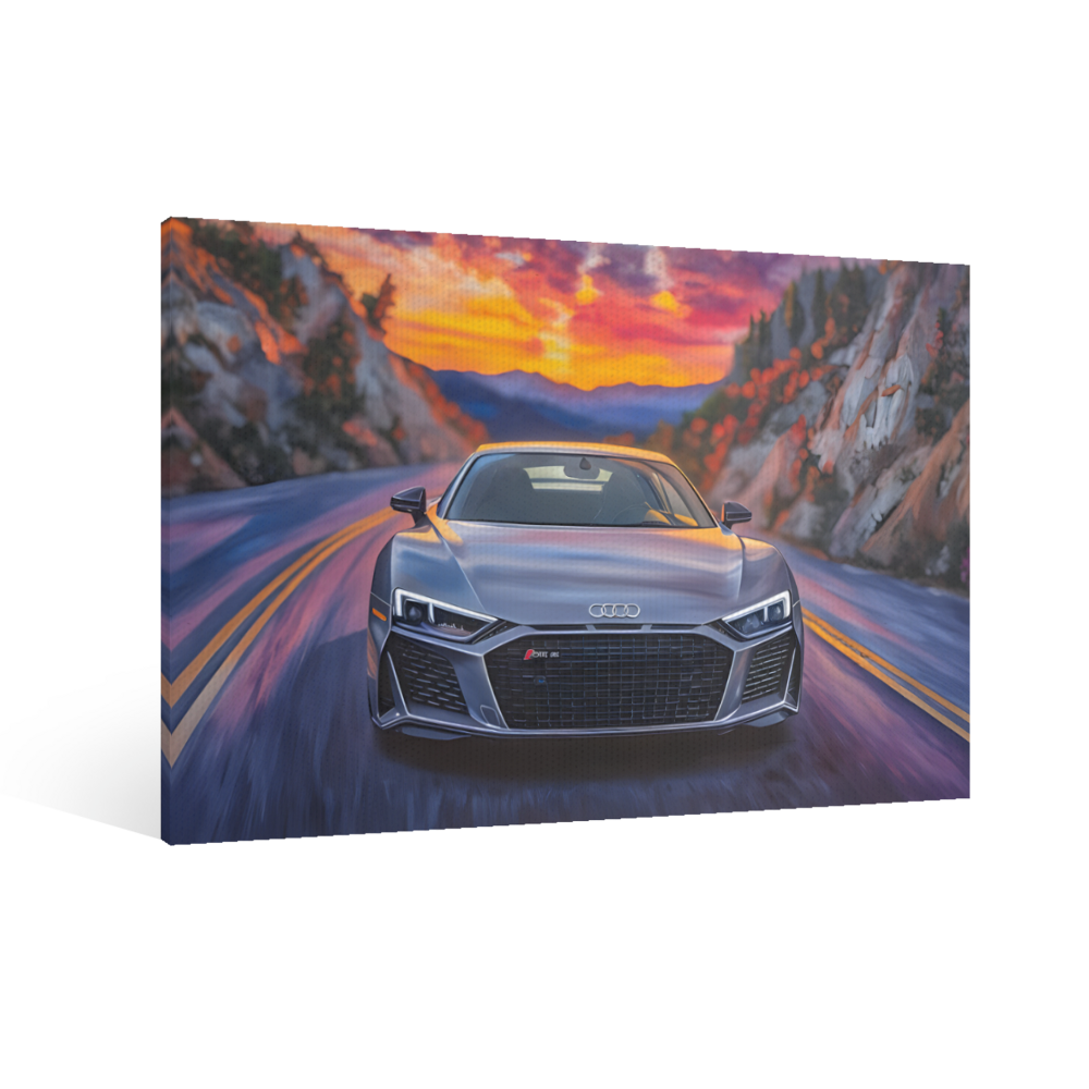 Audi Car  Creative Pattern,Single  Frameless Canvas Painting.