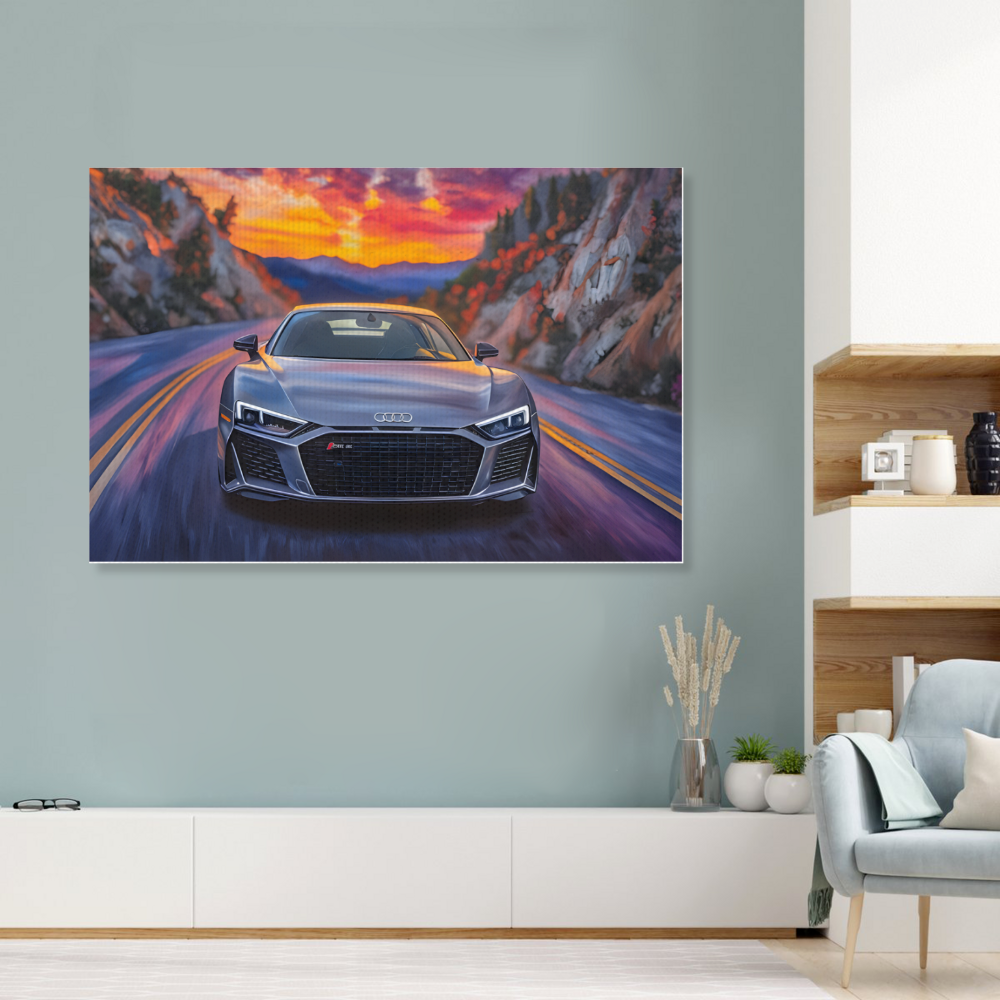 Audi Car  Creative Pattern,Single  Frameless Canvas Painting.