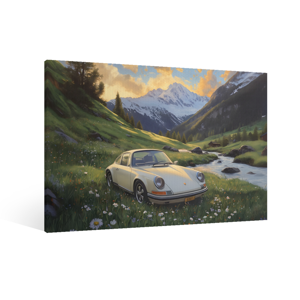 Porsche X Men Car Creative Pattern,Single  Frameless Canvas Painting.