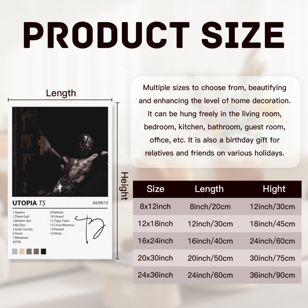 TS Poster Cover  Design,Triple Frameless Canvas Painting