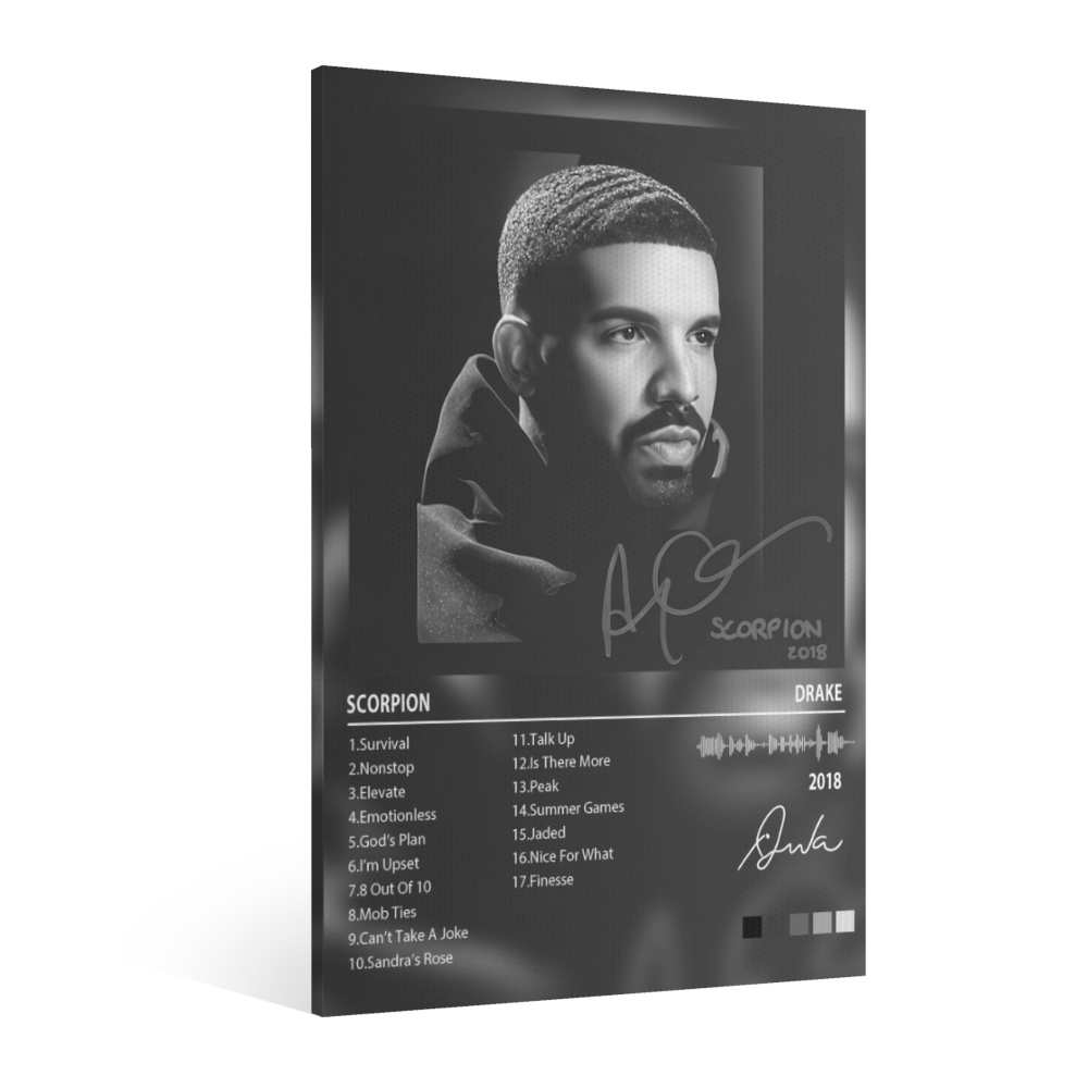 Drake Album Cover  Design,Triple Frameless Canvas Painting