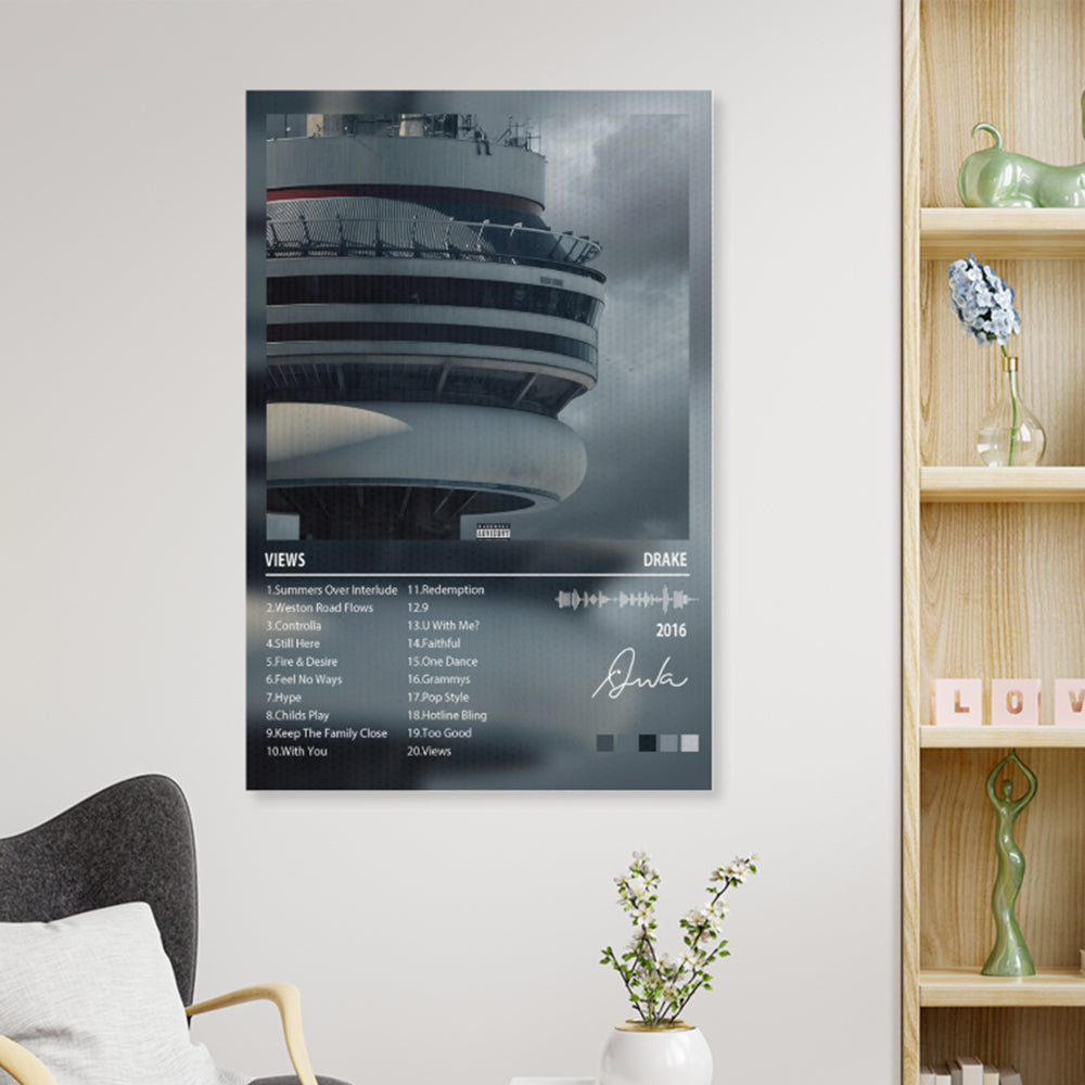 Drake Album Cover  Design,Triple Frameless Canvas Painting