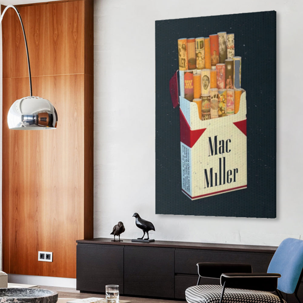 Mac Miller Poster  Design,Triple Frameless Canvas Painting