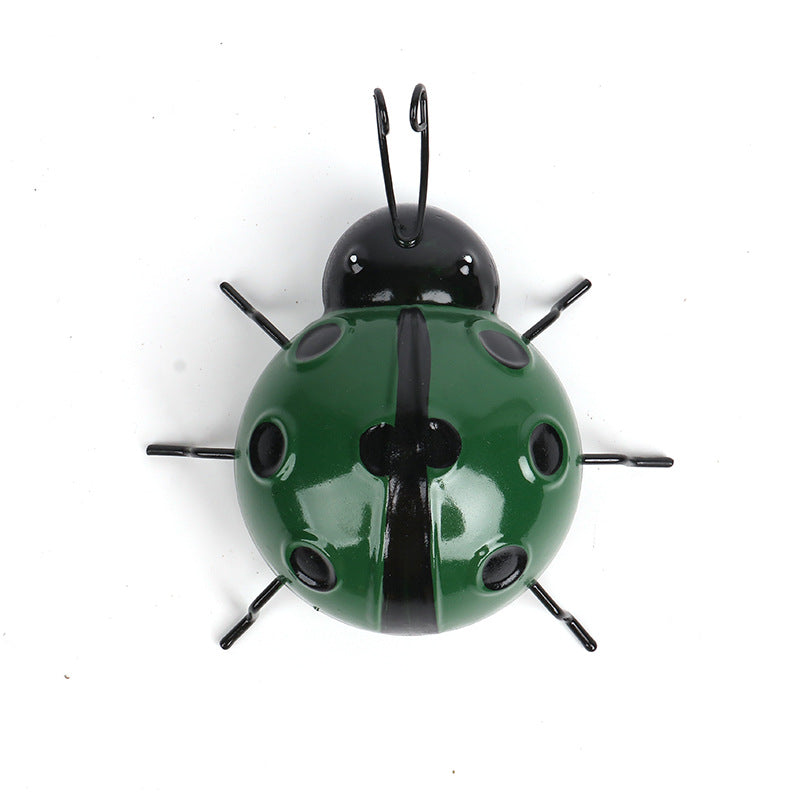 Metal Ladybug Wall Decor – Colorful Iron Garden and Home Decoration Art Craft