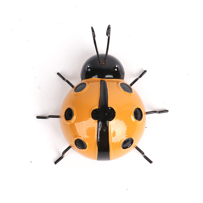 Metal Ladybug Wall Decor – Colorful Iron Garden and Home Decoration Art Craft