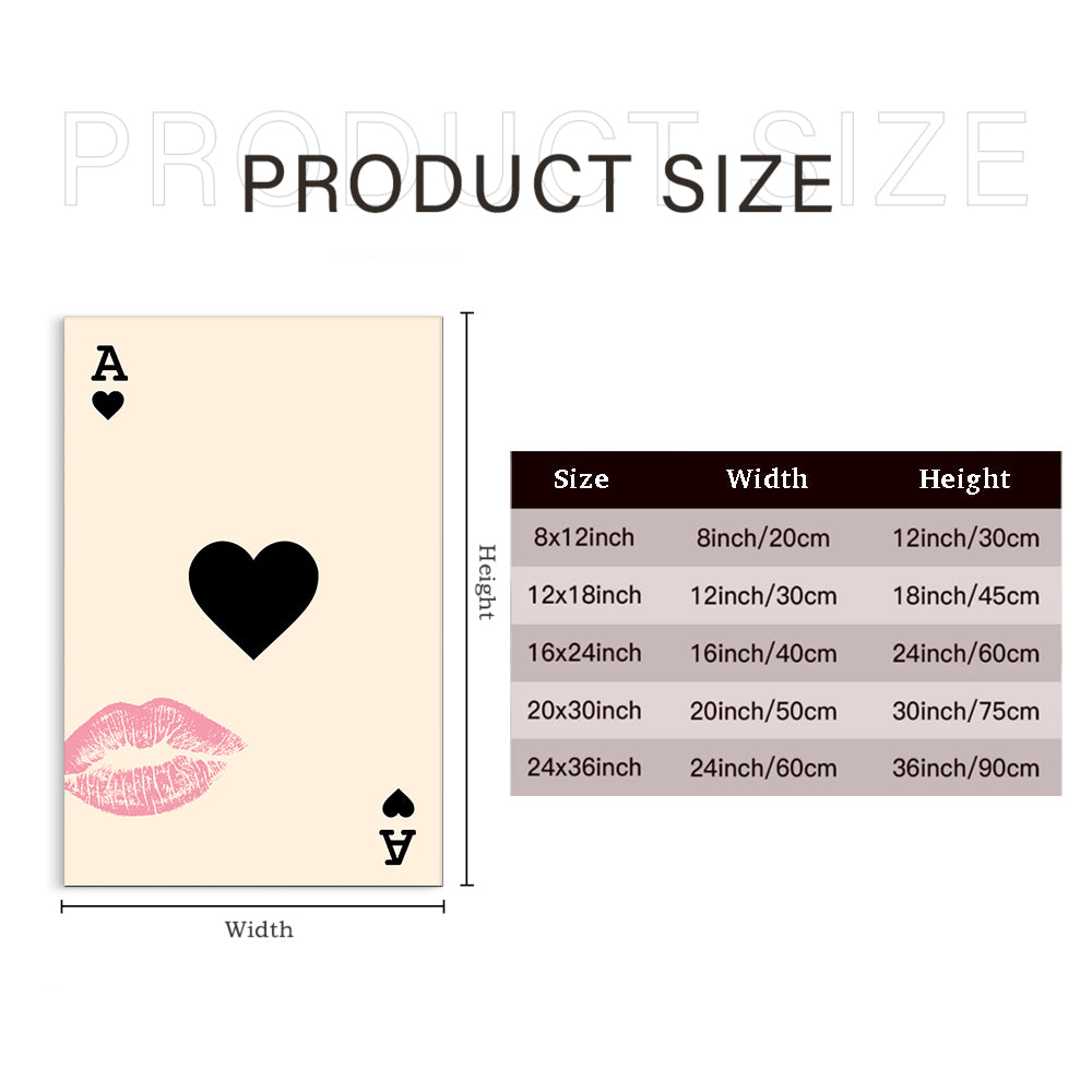 Playing Cards Creative Design,Triple Frameless Canvas Painting