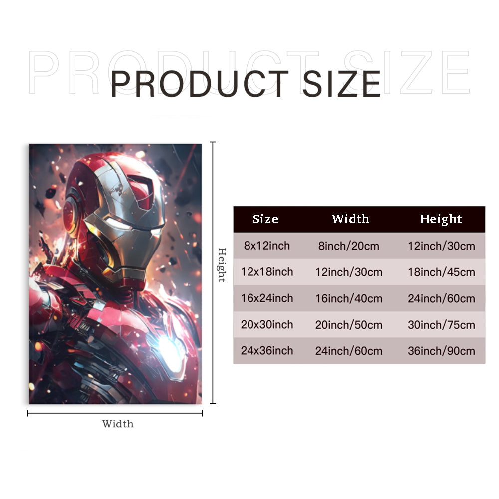 Cool Character Pattern,Triple Frameless Canvas Painting.