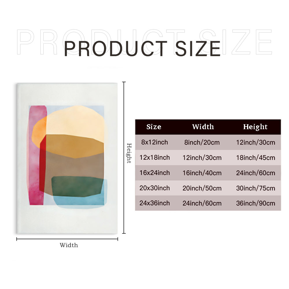 Creative Color Block Pattern,Triple Frameless Canvas Painting