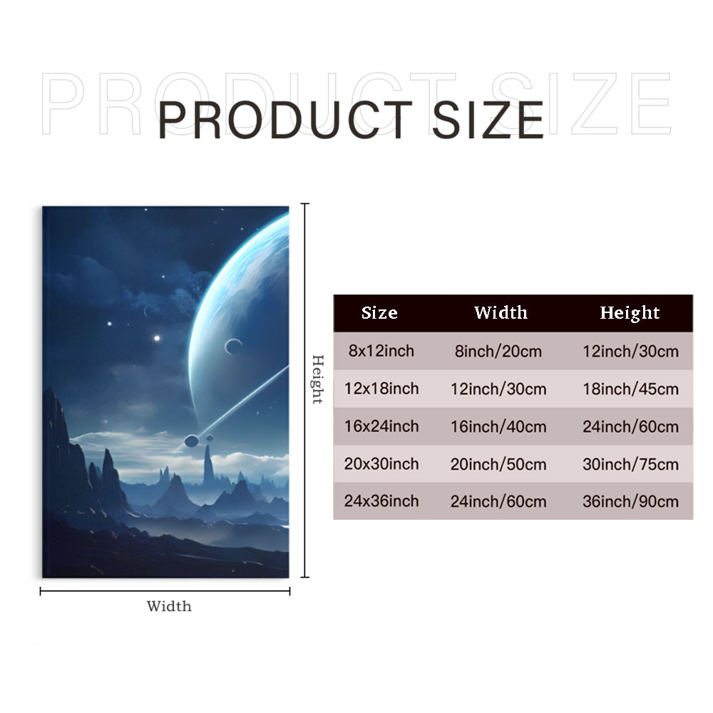 Technology Starry Sky,Triple Frameless Canvas Painting.