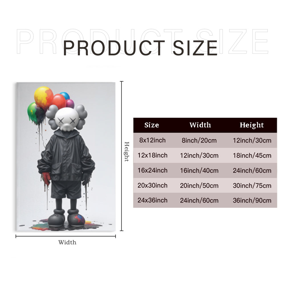 Fashion Bear Creative Design,Triple Frameless Canvas Painting.