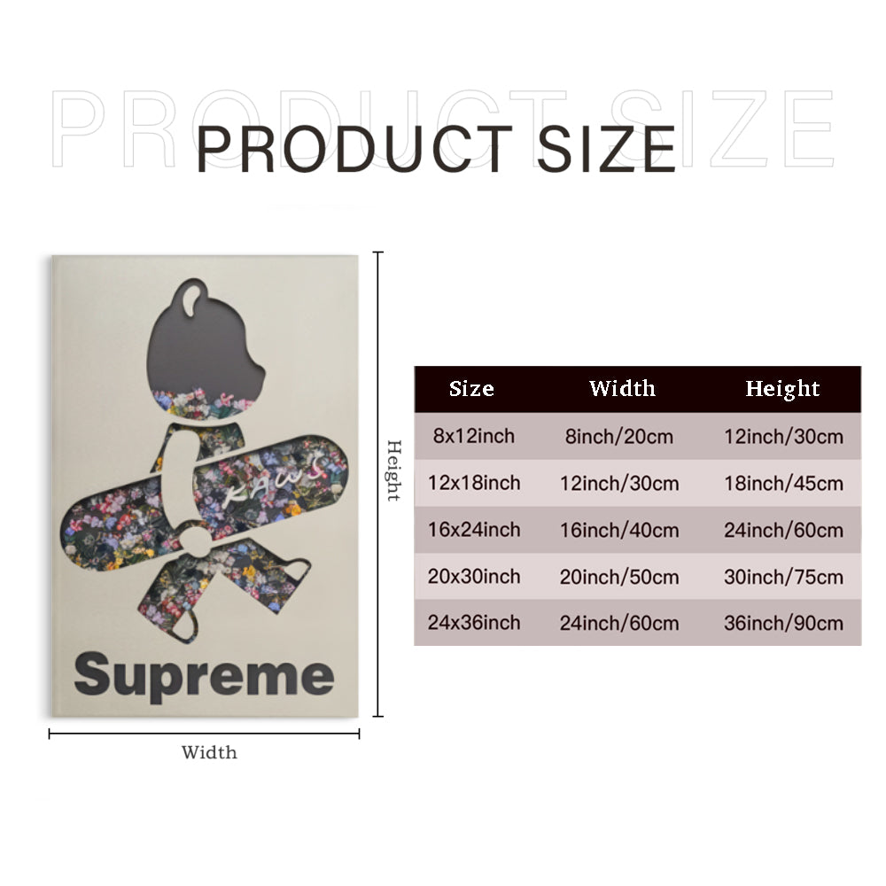 Creative Flower Bear,Triple Frameless Canvas Painting