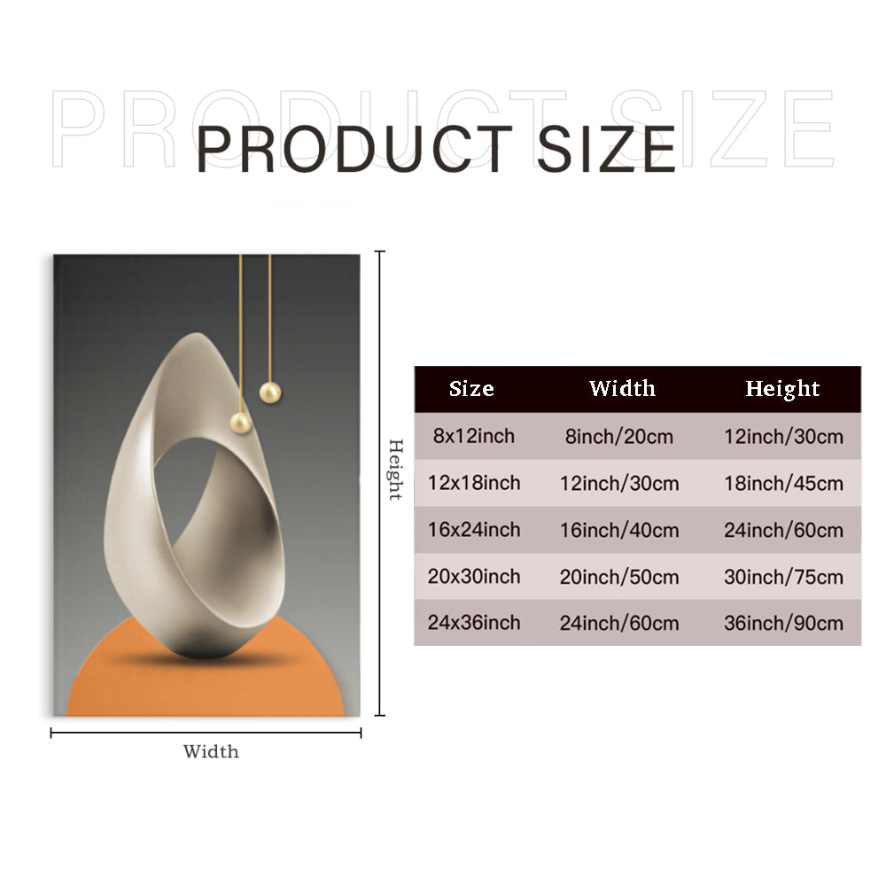 Modern Minimalist Decoration,Triple Frameless Canvas Painting.