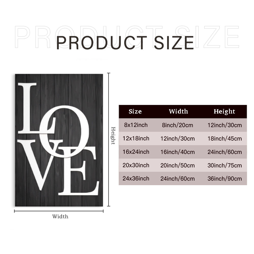 Love Home Creative Pattern,Triple Frameless Canvas Painting.