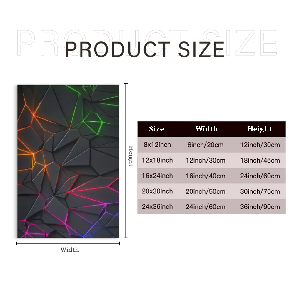 Technology cool creative pattern,Triple Frameless Canvas Painting.