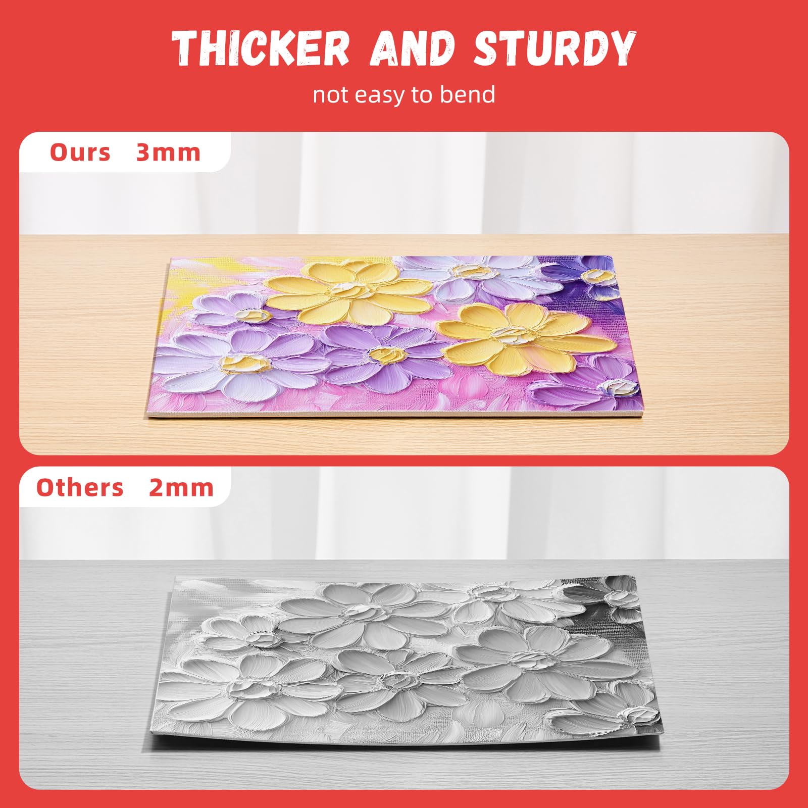 Wallnetic 12 Pack 8x10 Canvas Boards for Painting, Blank Flat Canvas Panels Art Painting Supplies