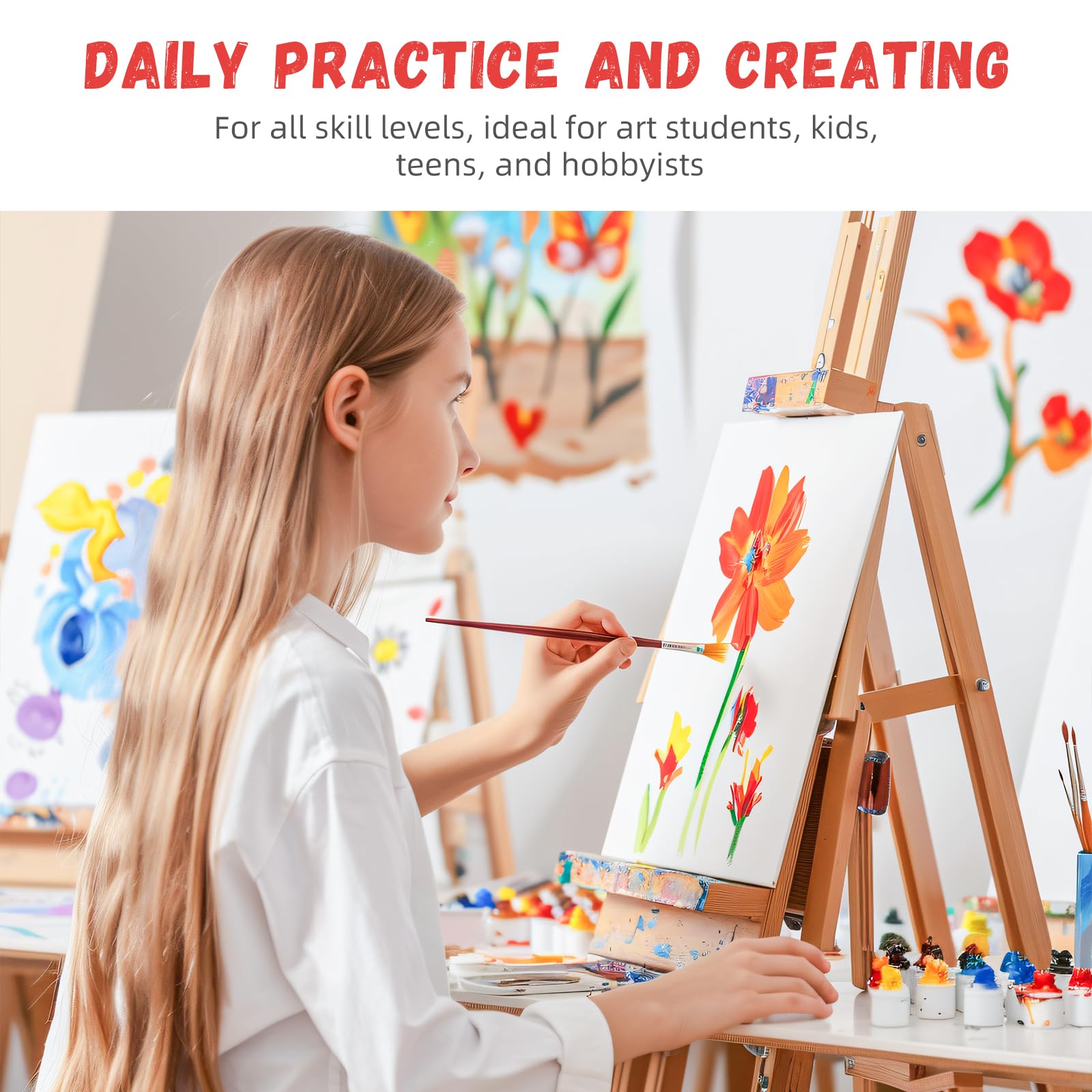 Wallnetic 12 Pack 8x10 Canvas Boards for Painting, Blank Flat Canvas Panels Art Painting Supplies