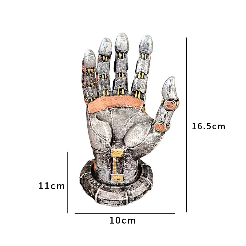 Cyberpunk Mechanical Hand Design Resin Ornament Game Controller Holder