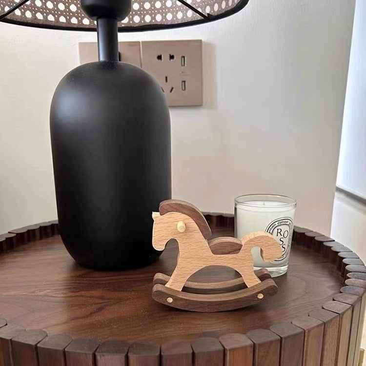 Handcrafted Wooden Rocking Horse Decor - Creative Kids Gift or Home Accent