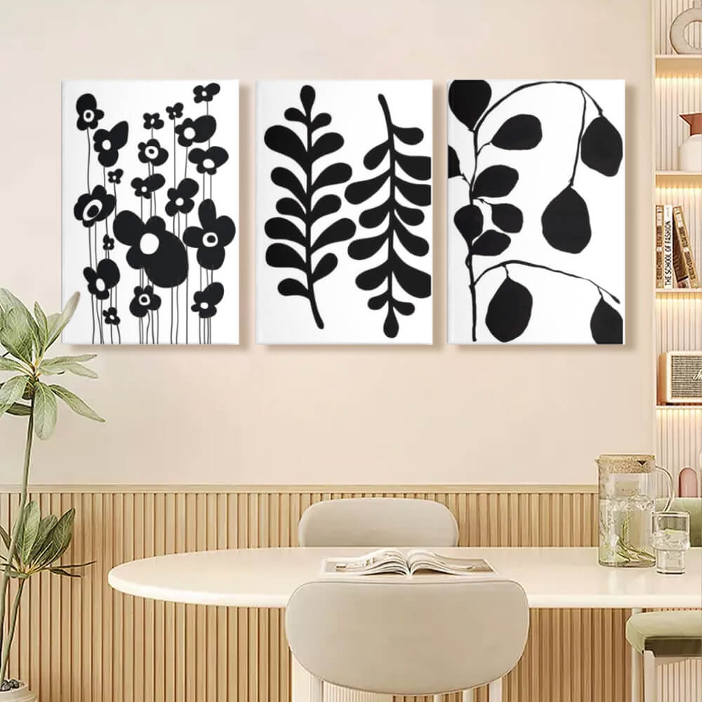 Creative Modern Pattern,, Triple Frameless Canvas Painting