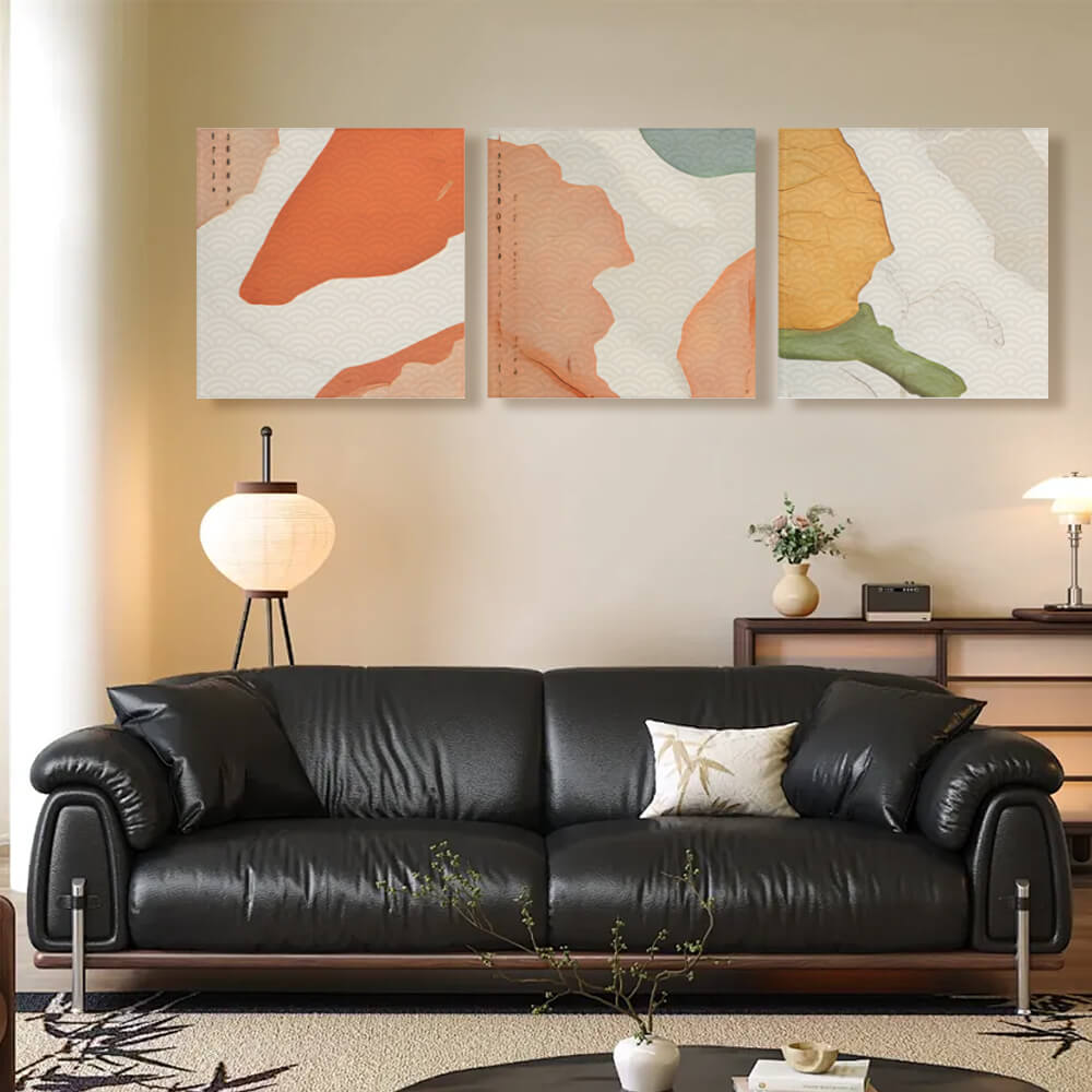 Abstract Creative Pattern Design,Square Triple Frameless Canvas Painting