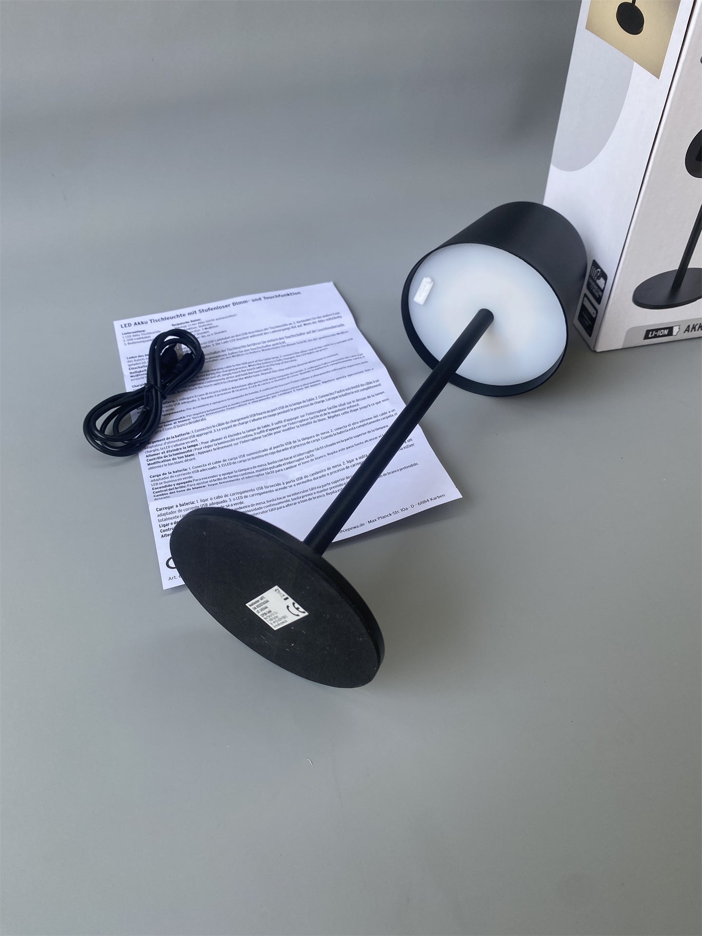 Festorton Table Lamp, Portable LED Desk Lamps,  3 Color Stepless Dimming Up