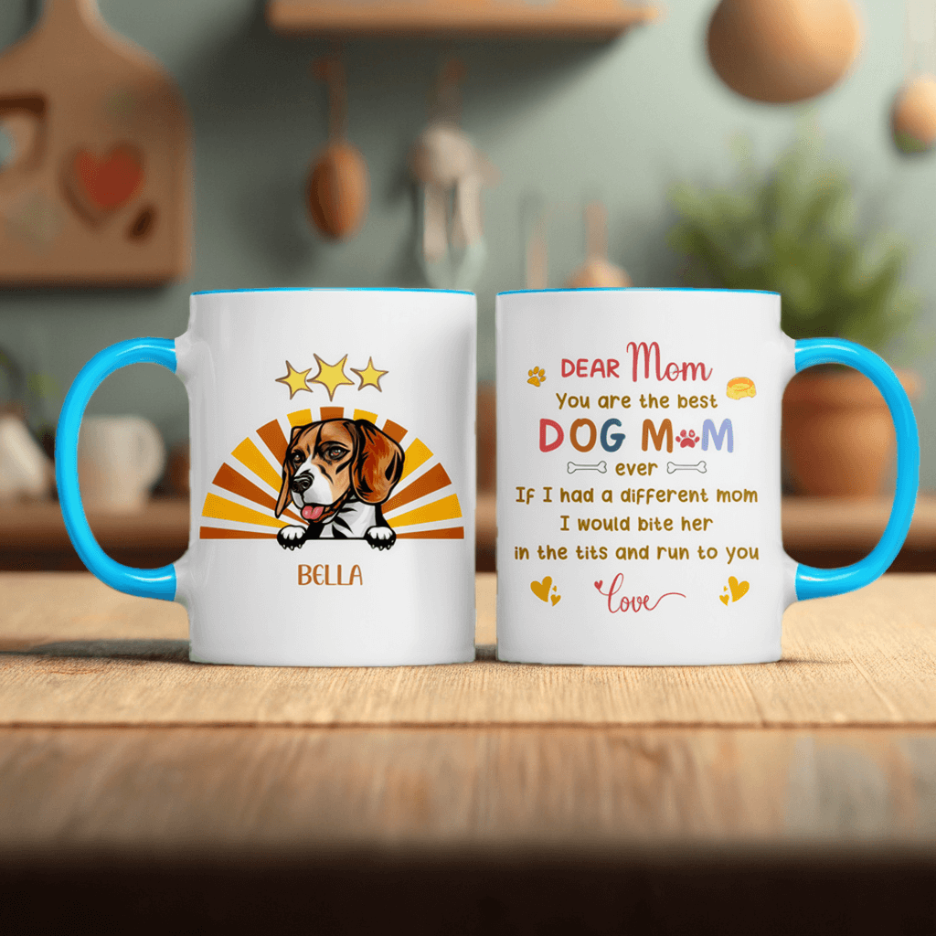 I Am The Best Dog Mom -  Funny Personalized Dog Mug - Gift For Dog Mom, Dog Lovers, Pet Owners