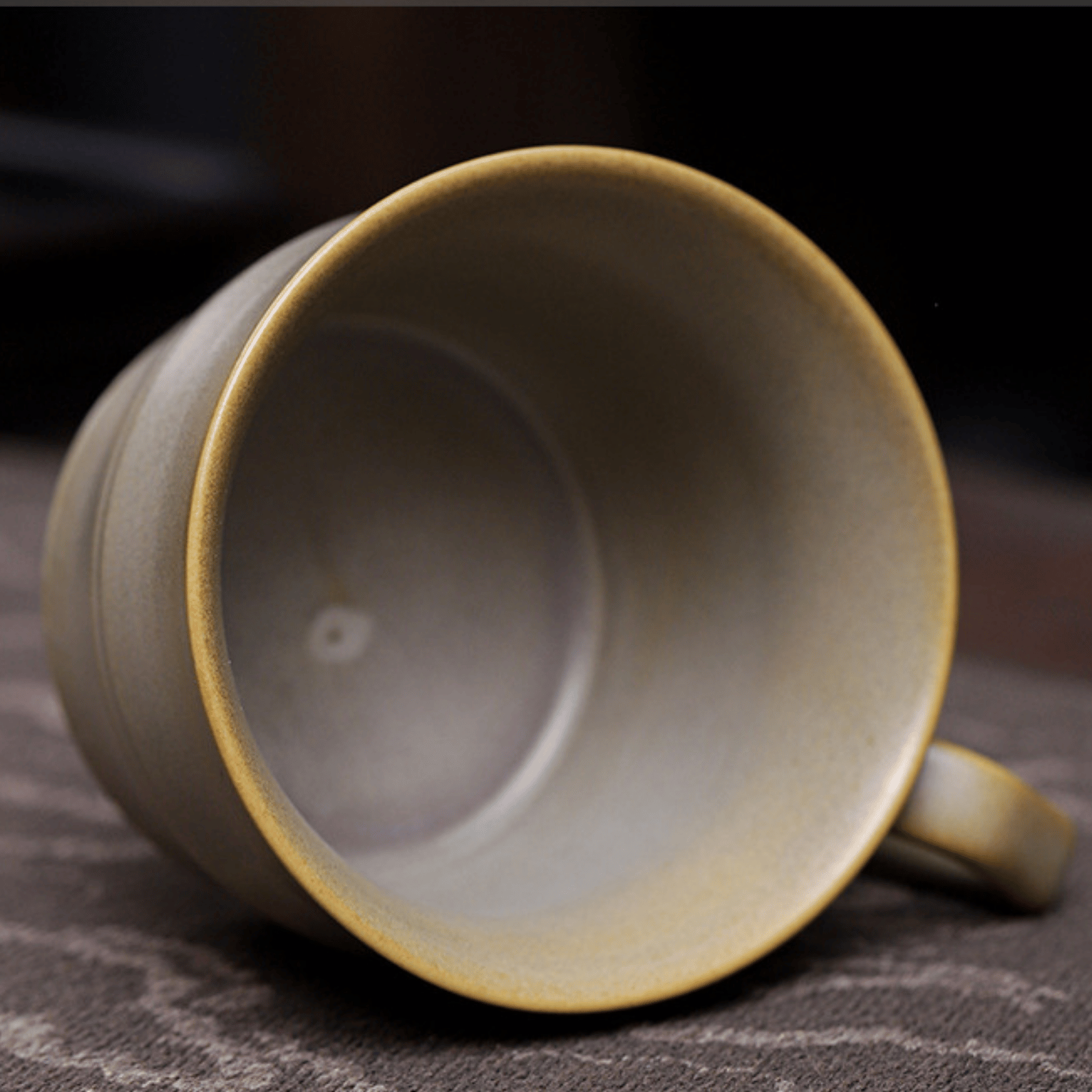 Ceramic Coffee Mug and Saucer Set High-value Gradient Color Pulling Mugs