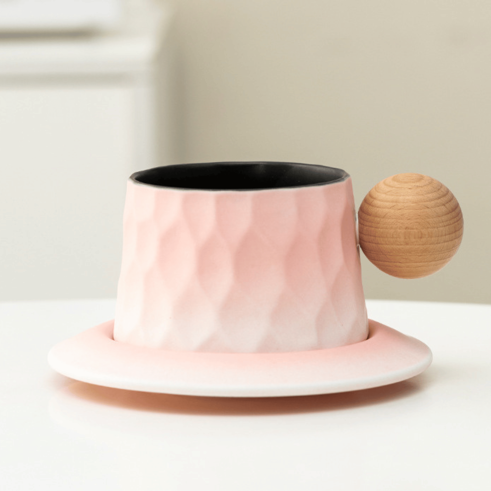 Ceramic Coffee Cups & Saucers Set Creative Mug Latte Pulls