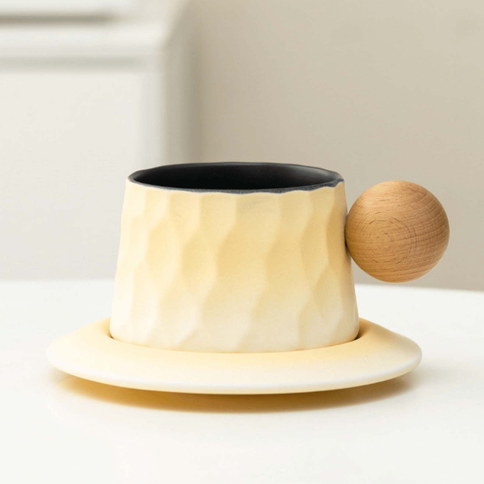 Ceramic Coffee Cups & Saucers Set Creative Mug Latte Pulls