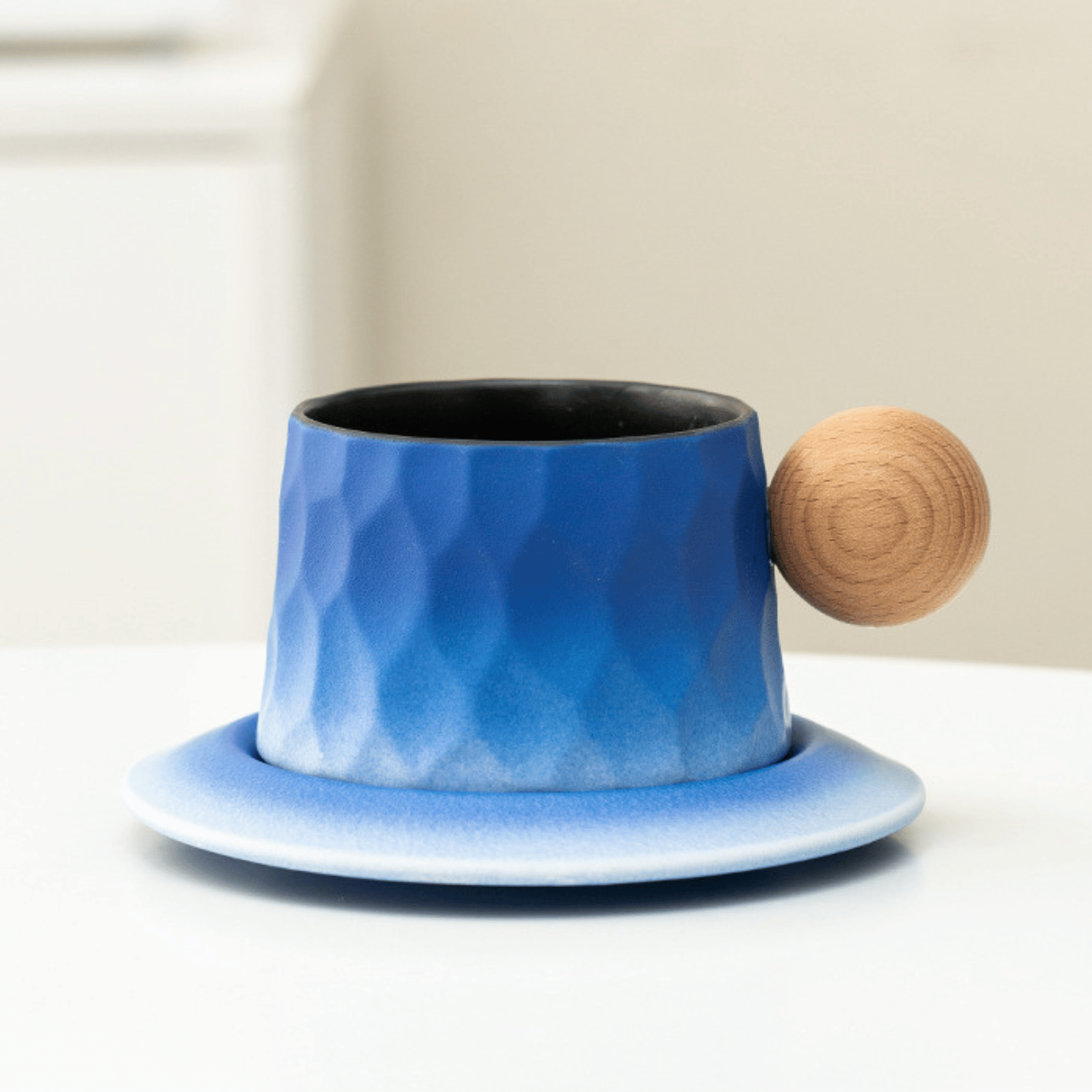 Ceramic Coffee Cups & Saucers Set Creative Mug Latte Pulls