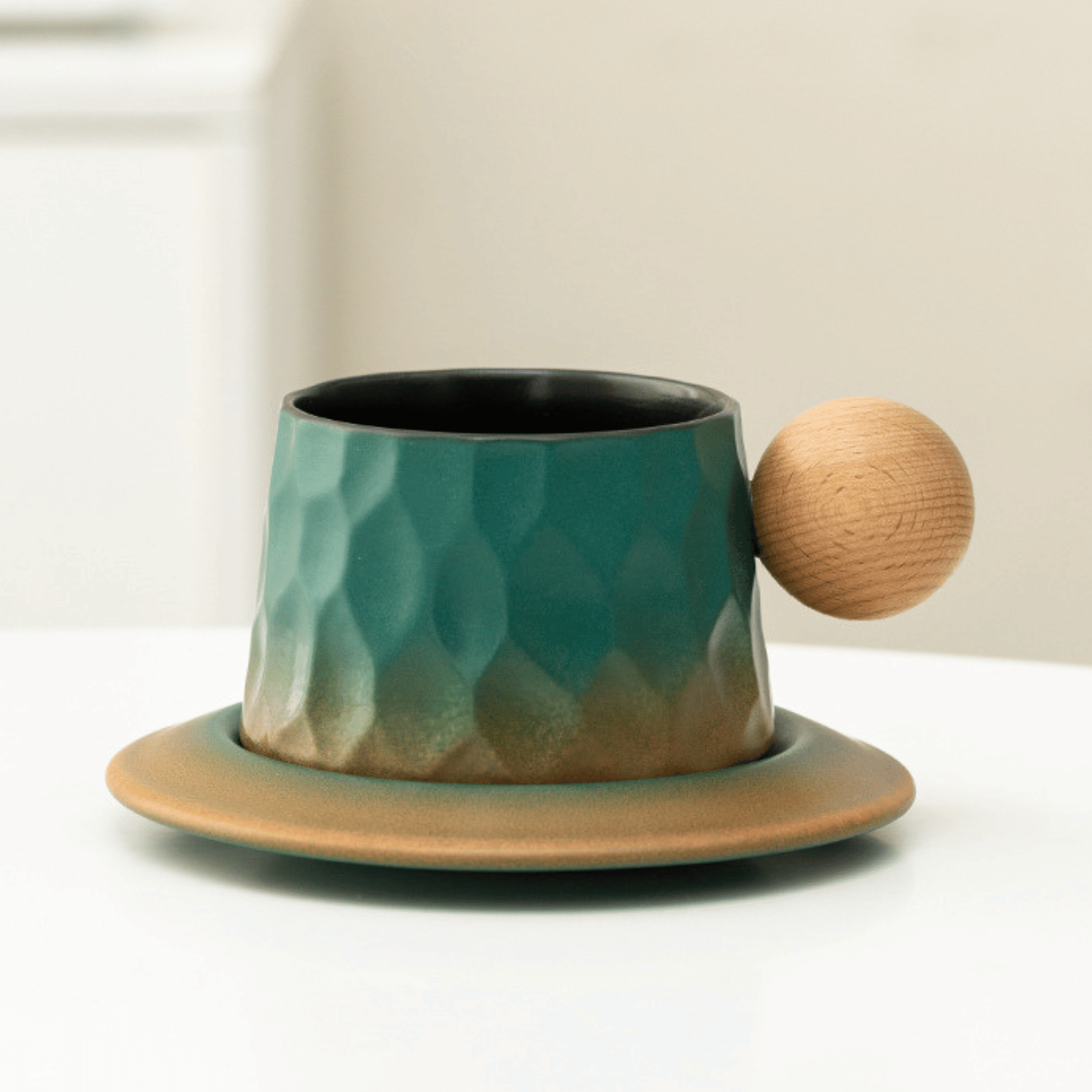 Ceramic Coffee Cups & Saucers Set Creative Mug Latte Pulls