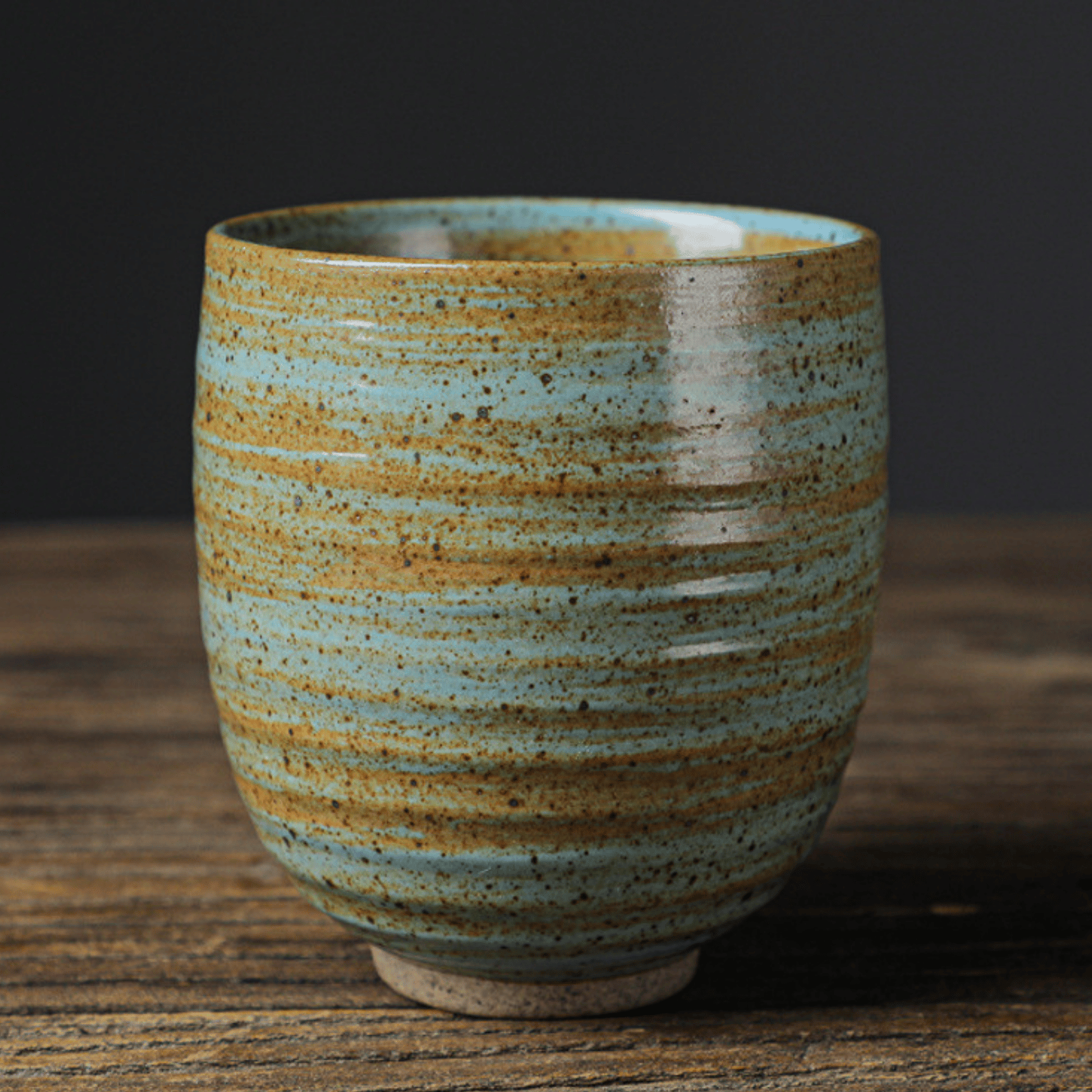 Handcrafted Rustic Pottery Coffee Cups – Japanese Style Ceramic Mugs for Tea & Coffee, Vintage Glazed Finish