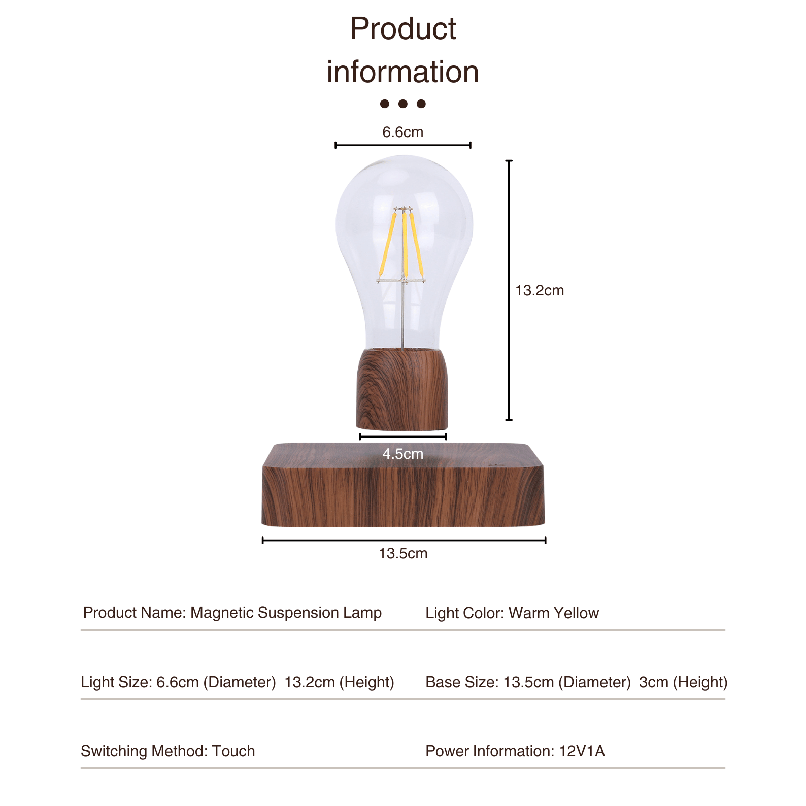 Magnetic Levitating LED Lamp - Wireless, Eco-Friendly & Silent Energy-Saver