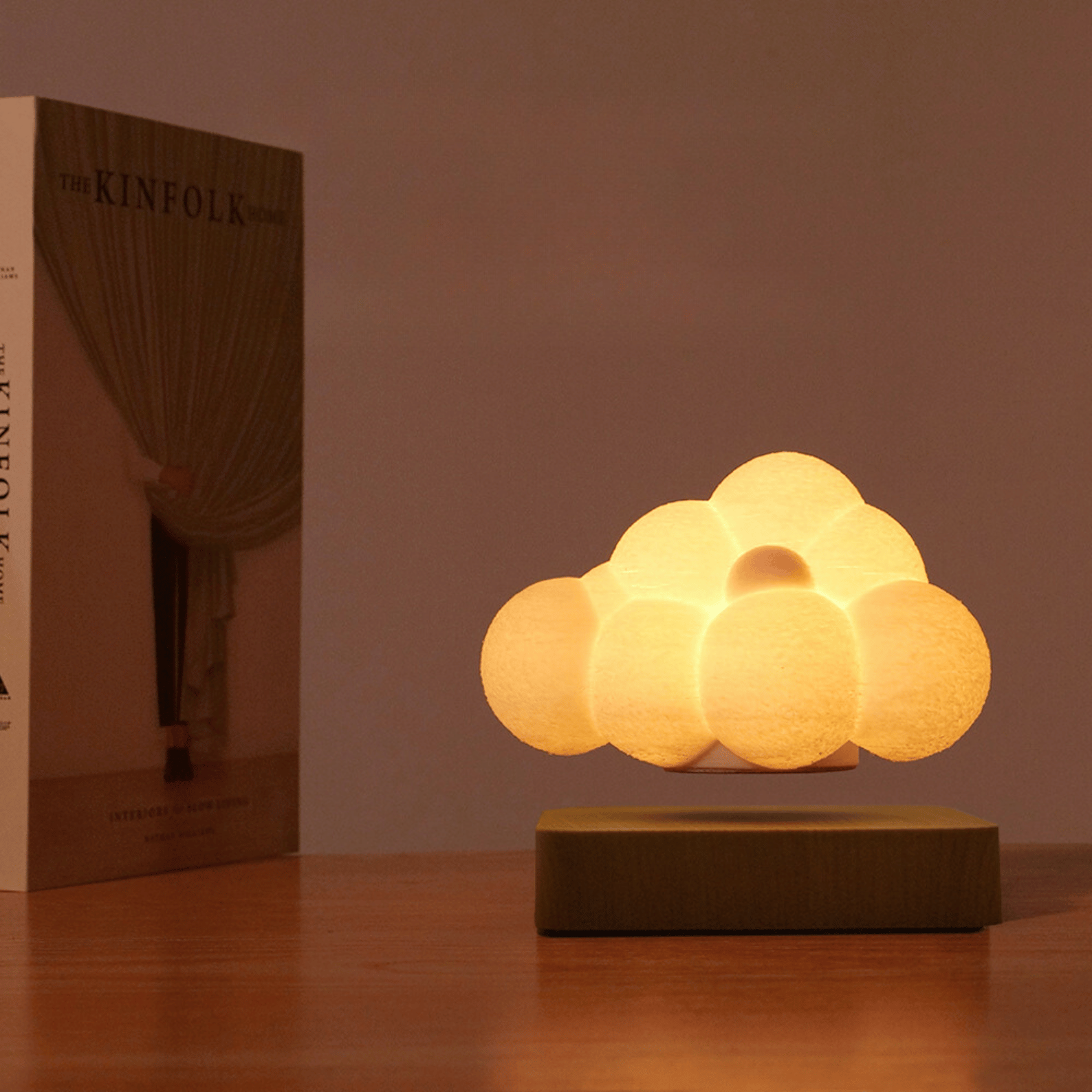 Novelty Night Light Magnetic Levitation Cloud Lamp Creativity Floating 3D Print Bulb Desk Decoration Birthday Gift