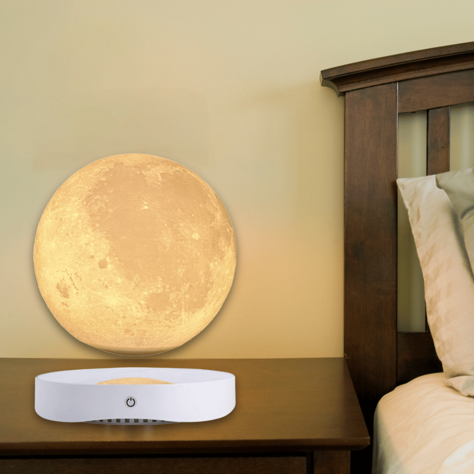 Magnetic Levitation Moon Lamp Creativity Floating 3D Print Bulb Desk Decoration Birthday Gift, Night Light