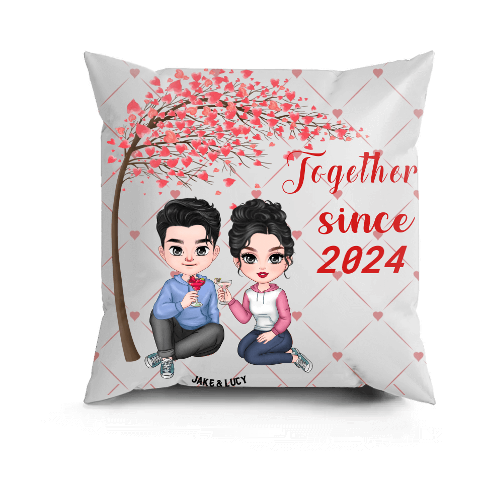 Couple Anniversary - Couple Personalized Custom Pillow - Anniversary Gift for Lovers, Couples, Husband Wife, Engagement, Wedding, Marriage Gift, Valentine's Day Gift