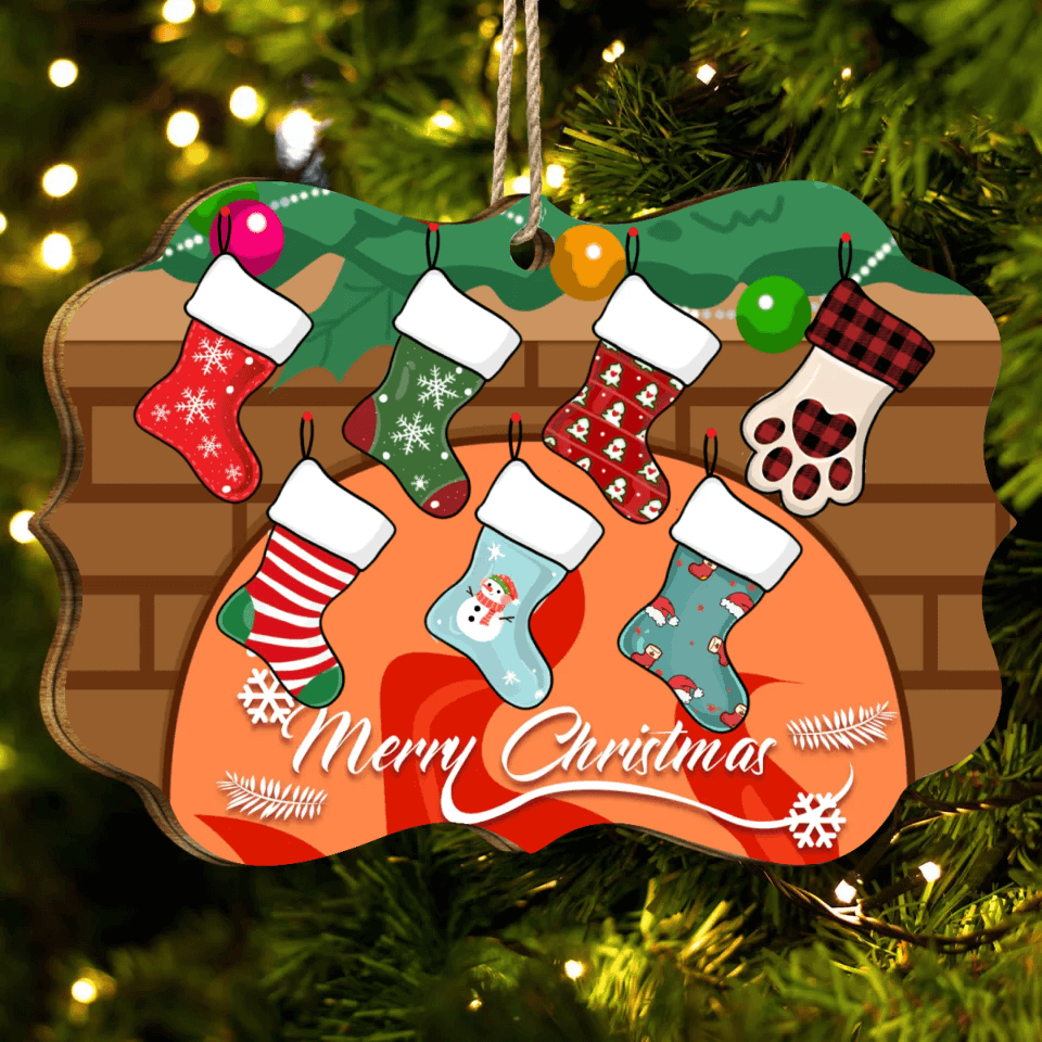 Christmas Stockings Hanging - Personalized Custom MDF, Aluminum Christmas Ornament - Christmas Gift For Family, Kids