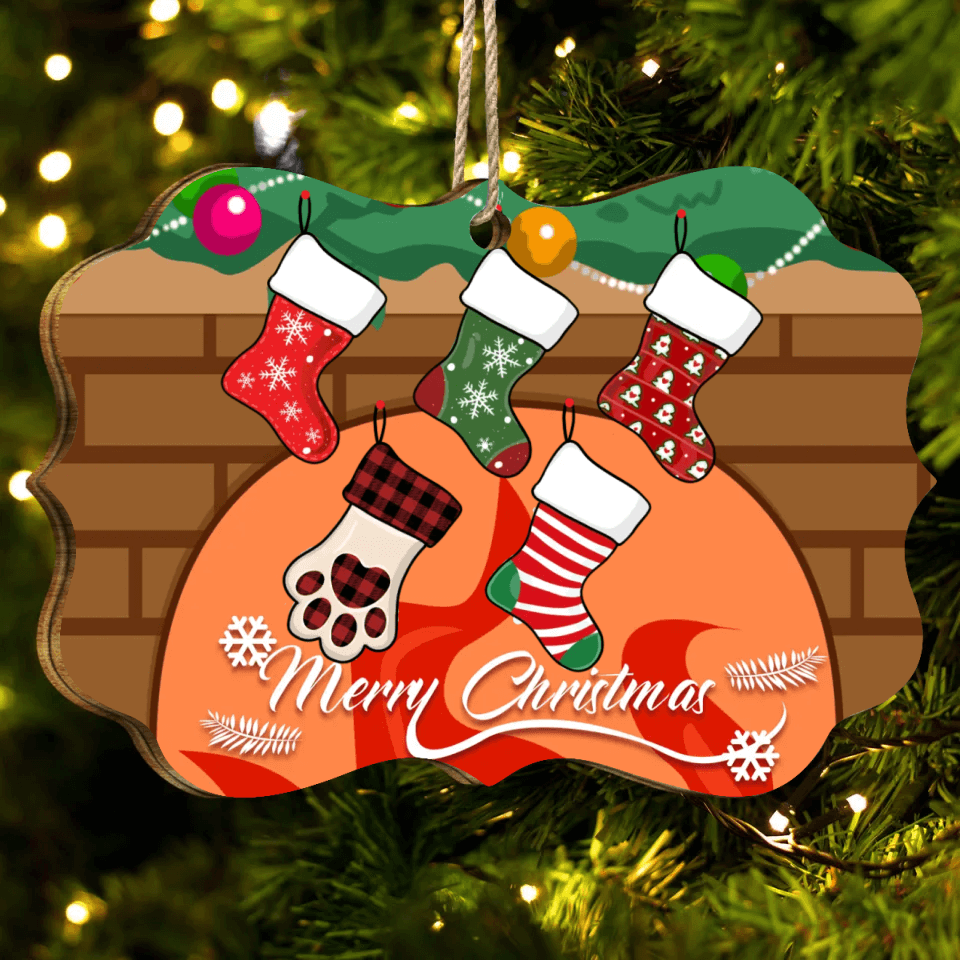 Christmas Stockings Hanging - Personalized Custom MDF, Aluminum Christmas Ornament - Christmas Gift For Family, Kids