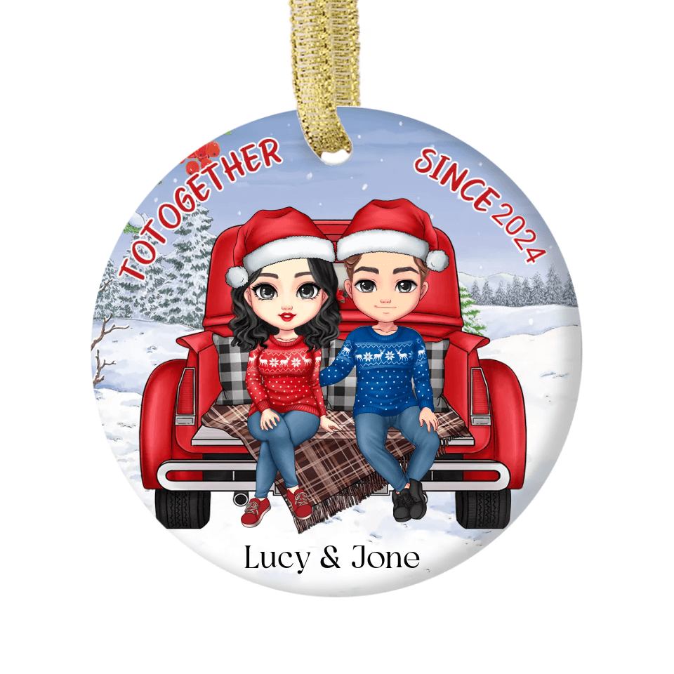 Since We've Been Together - Personalized Custom Ceramic Christmas Ornament - Gift for Couples, Husband Wife, Anniversary, Engagement, Wedding, Marriage Gift, Christmas Gift