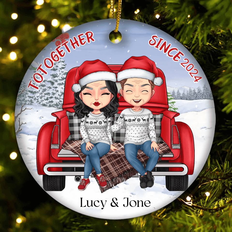 Since We've Been Together - Personalized Custom Ceramic Christmas Ornament - Gift for Couples, Husband Wife, Anniversary, Engagement, Wedding, Marriage Gift, Christmas Gift