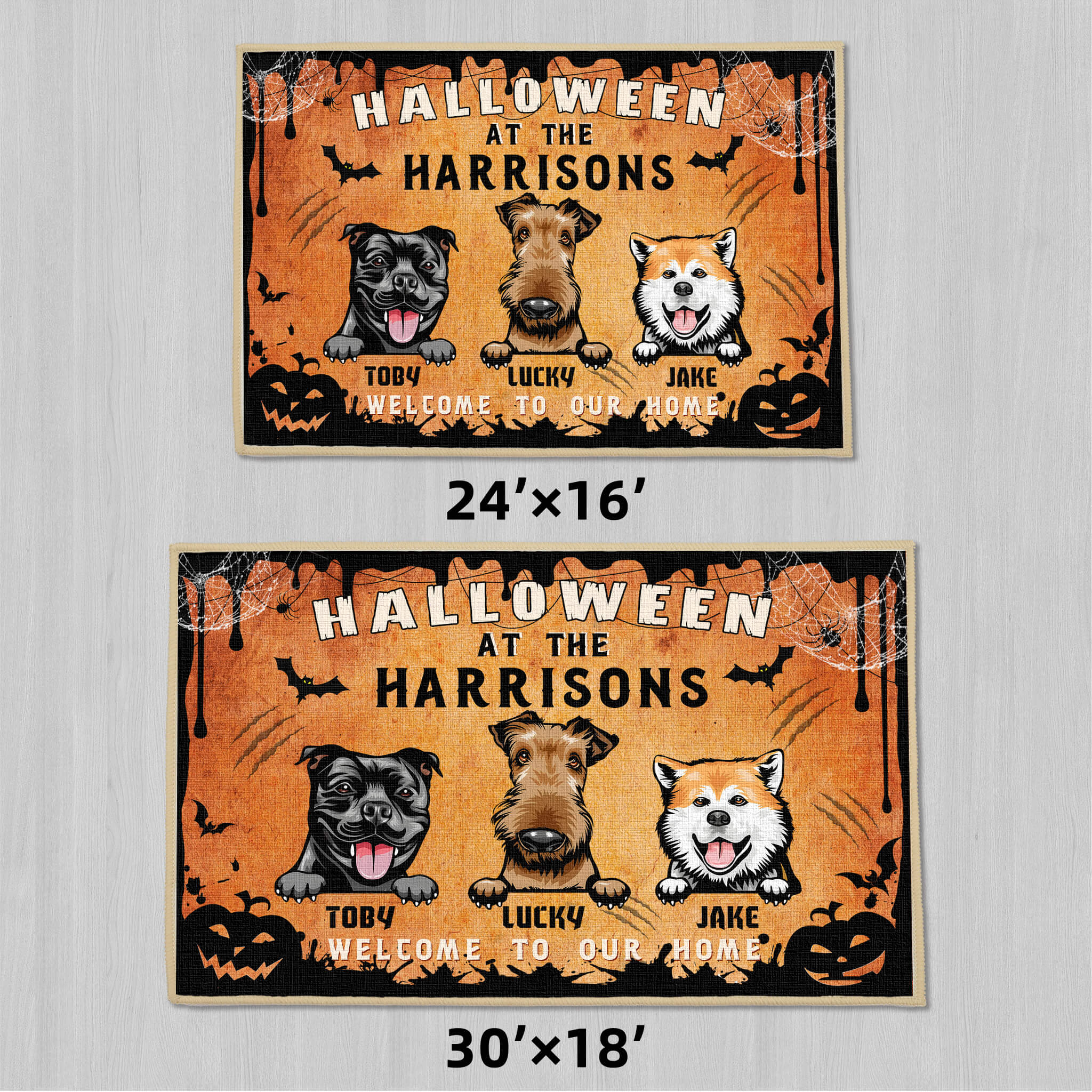 Halloween Is Coming To Town - Personalized Decorative Mat, Doormat - Halloween Gift For Dog Lovers, Pet Lovers