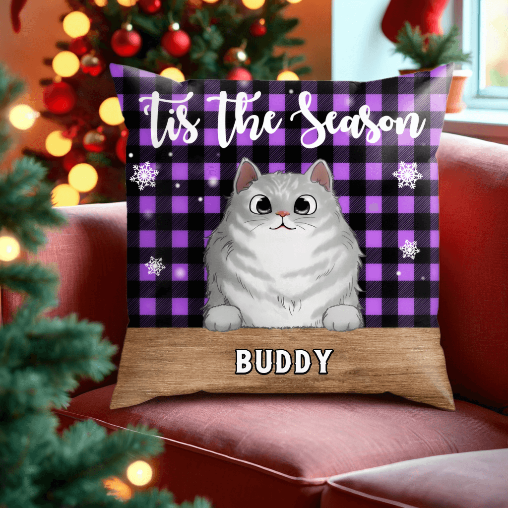 Meowy Catmas & Merry Woofmas - Cat Personalized Custom Pillow - Gift For Pet Owners, Cat Owners, Cat Lovers