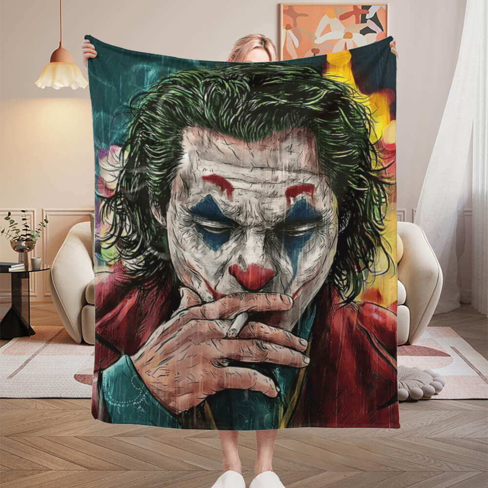 Clown pattern blanket, soft and comfortable