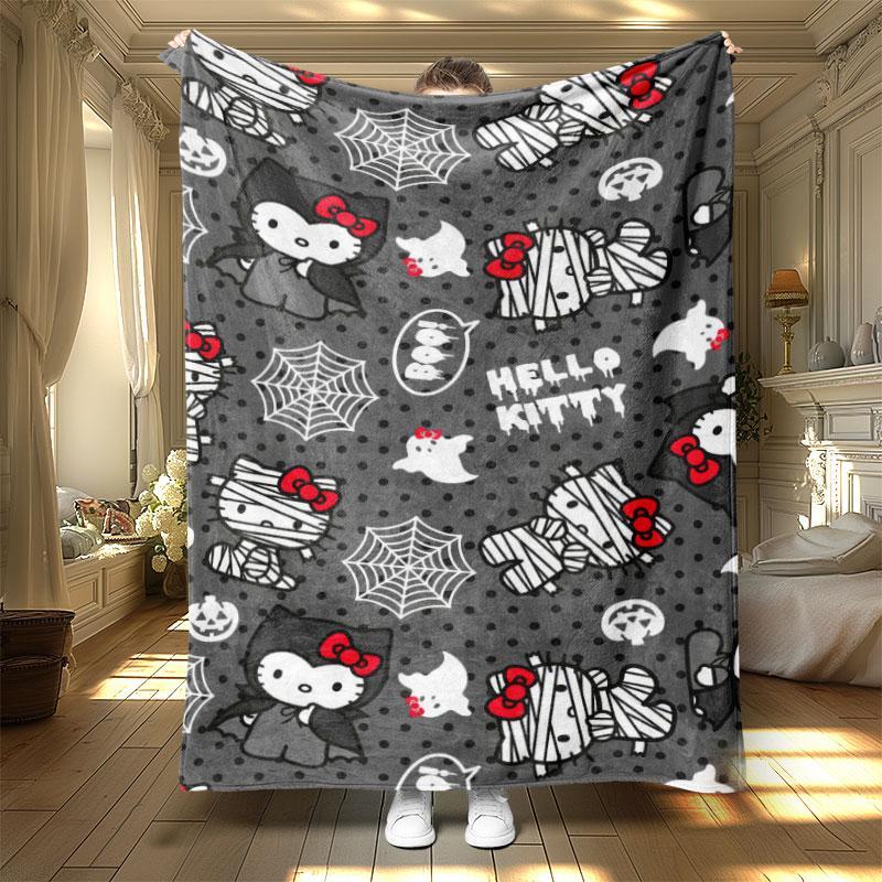 Cat Spider Web Pattern Soft Comfortable Throw Flannel Blanket