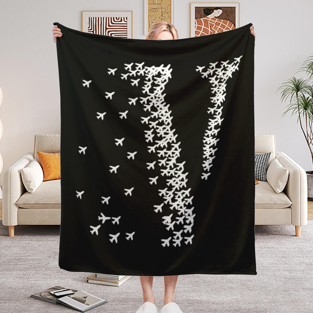 Divergent Letter V Pattern, The Blanket Is Soft And Comfortable