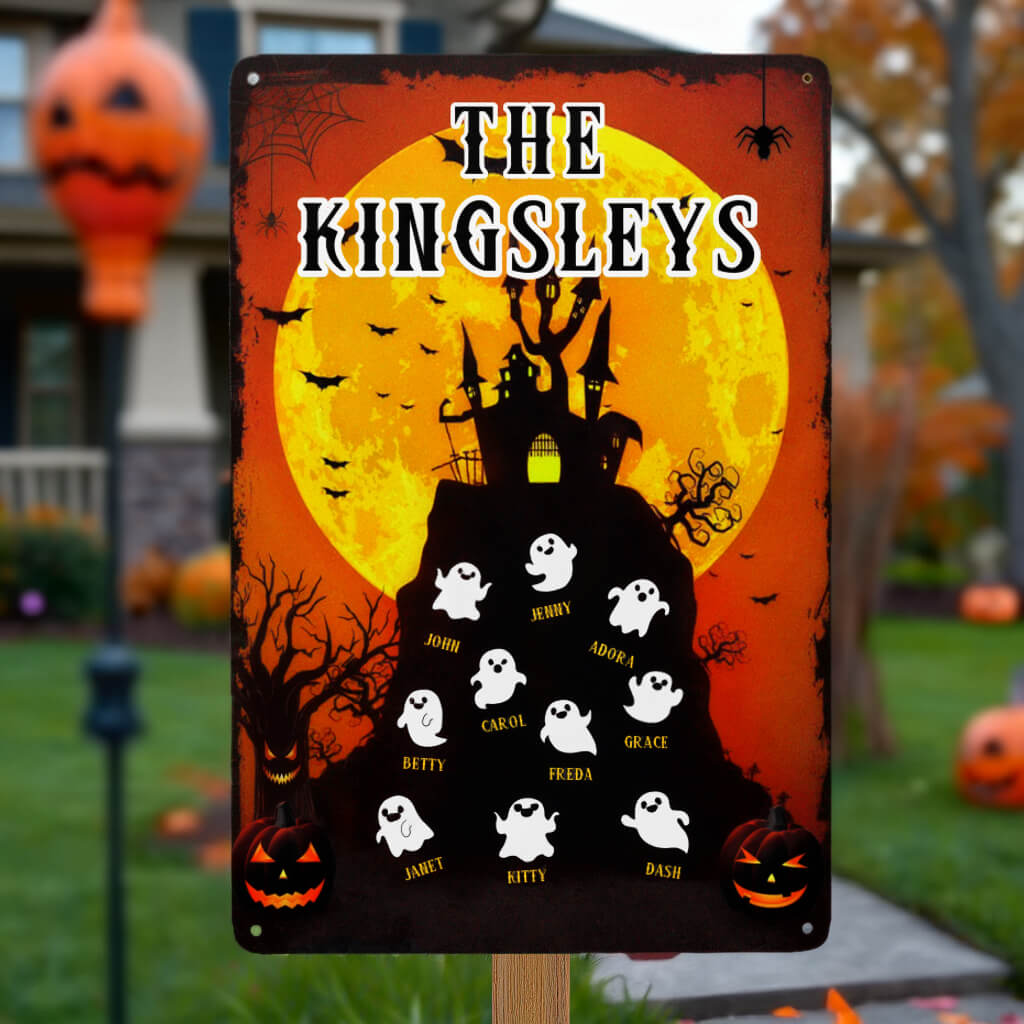 Some Spooky Halloween Treats - Personalized Halloween Metal Sign, Backyard Sign - Idea Halloween Gift For Family, Mom, Grandma