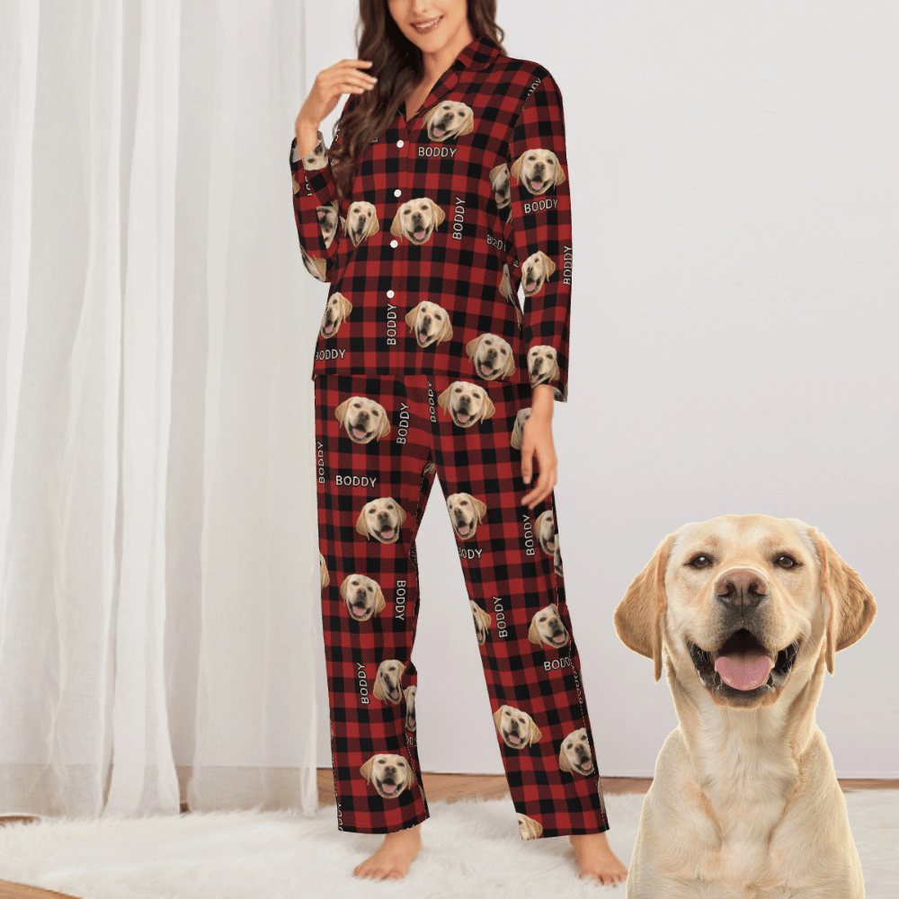 Custom Face Dog CatChristmas Gift Pajamas